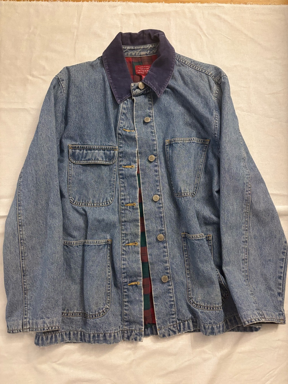 The Limited Light Blue Denim Jacket with Dark Blue Collar